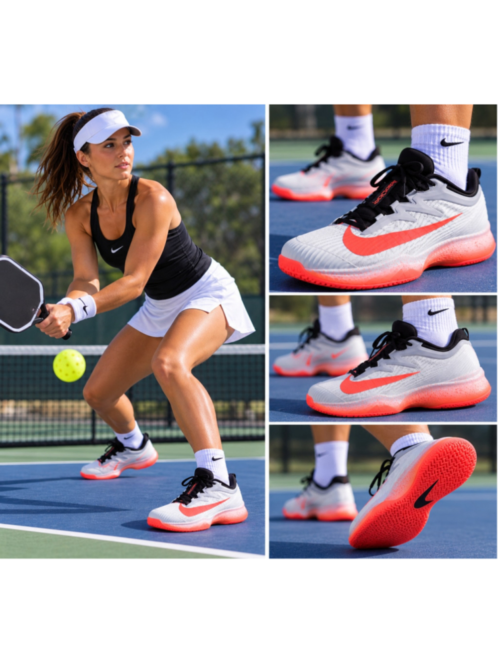 Nike Vapor Pro 3 Women's 7.5 White Hot Lava Tennis Shoes HV1376-100